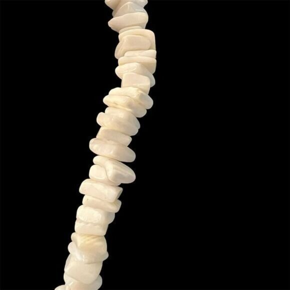 Vintage 1980s Puka Shell Beaded Necklace Silver Tone Clasp Beach Surfer 18" - Picture 4 of 6